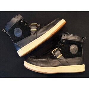 Polo Ralph Lauren Ranger Sneaker Boots SZ11 Black Leather And Suede